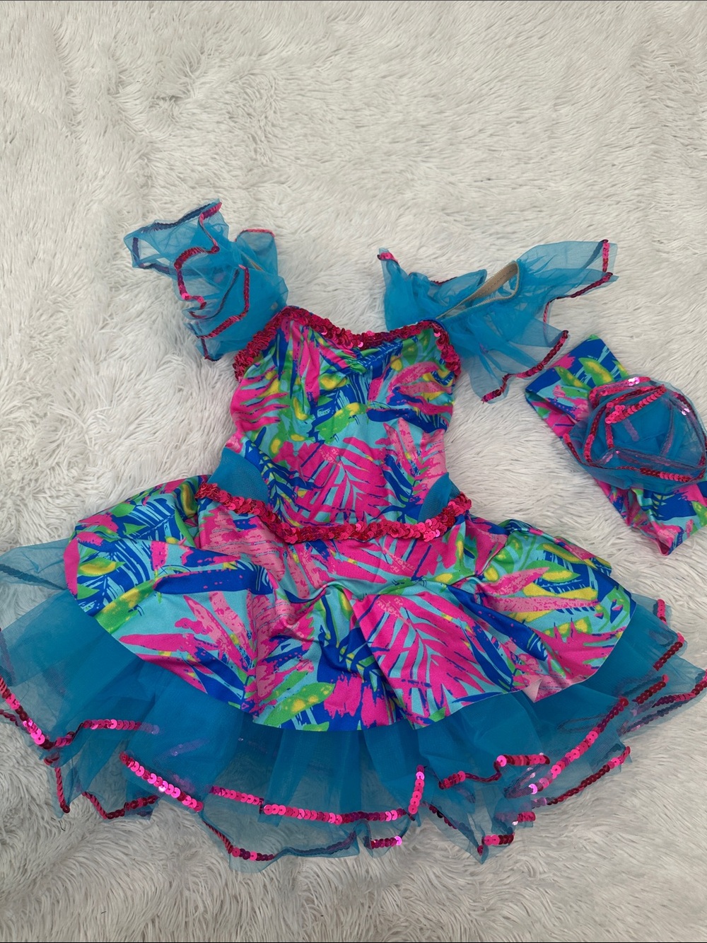 🐛 NWT Awish Come True Kokomo Dance Costume Size 7/8